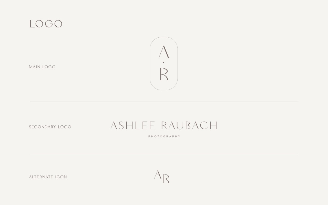 CLIENT: Ashlee Raubach Photography
PROJECT: Branding + Website
http://www.ashleeraubach.com/