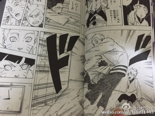 occasionallyisaystuff:  Translation: MeThis is a very quick and rough translation with just the dialogue. Some lines are illegible, but I did the best I could to get it out as fast as possible.Part 1/Part 2Page 9Boruto: ………I… I killed it.… My….