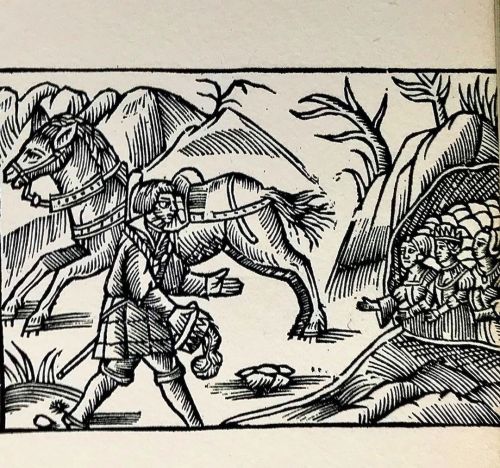 Beckoned on by the faeries. #woodcut #folklore #sidhe #theshiningpyramid #faerielore https://www.ins