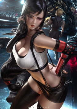 zumidraws:    Tifa from Final Fantasy, hope I did her justiceXD I‘m always a little bit nervous when drawing classic characters  High-res version, nude version, video process, etc. on Patreon: https://www.patreon.com/zumi 