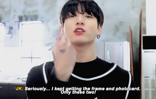 jung-koook: jungoo got all pouty and whiny because he only got photocards and frames