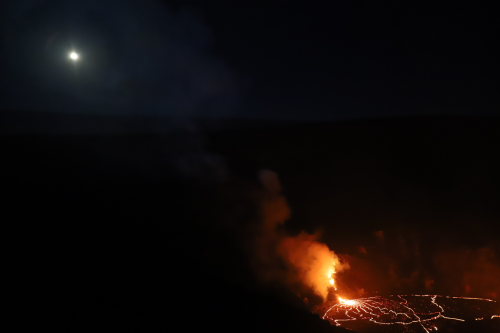 From USGS - This photo, taken at approximately 5:30 a.m. December 29, 2020, shows Kīlauea&rsquo;s on