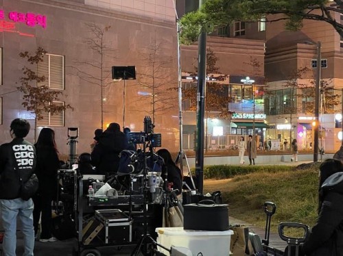 Thanks :  yoonsiyoon_musingsRepost from @nia Telegram Some filming photos from <The Present Is Be