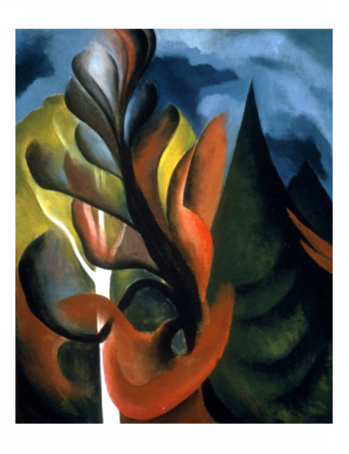 Maple and Cedar, Lake George, 1922, Georgia O'Keeffe