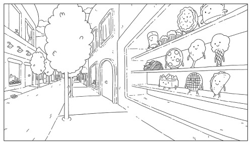 background layouts from Everything’s Jake BG designer - Joy Ang joy-ang:  Here are some of the backgrounds I did for Everything’s Jake. It was a really fun episode to work on, especially the last two scenes where I got to fill in the picture