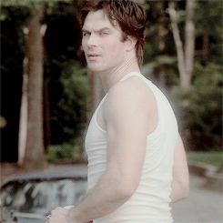 justinfolay:  Sexual orientation: Damon in a white tank top. 