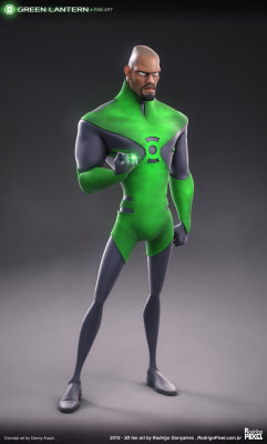 superheroesincolor:  Green Lantern (John