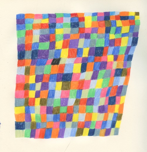 quilt design, colored pencil on paperZelda Galewsky