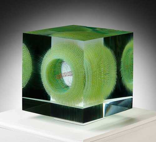 crossconnectmag:Optical Float Paintings Suspended in Layers of Glass by Wilfried GrootensArtist Wilf