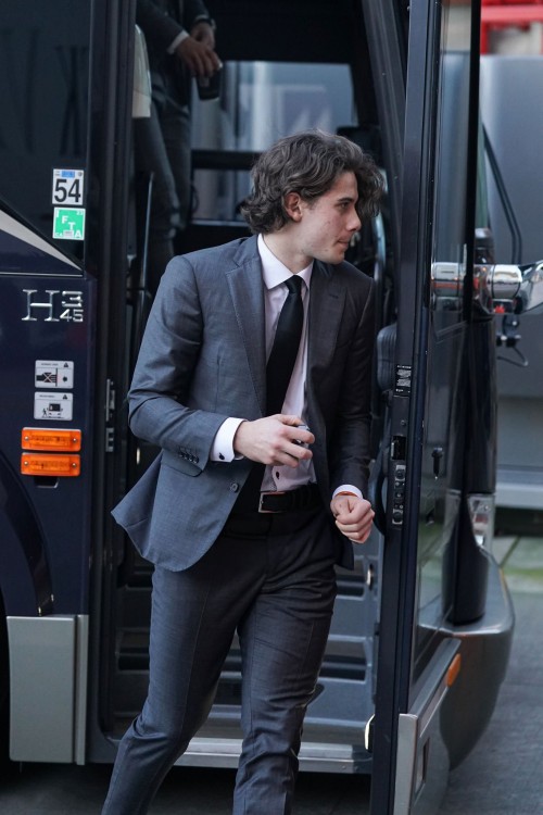 Jack Hughes #86 Of The New Jersey Devils Arrives At The Arena Before The Game Against The San Jose Sharks