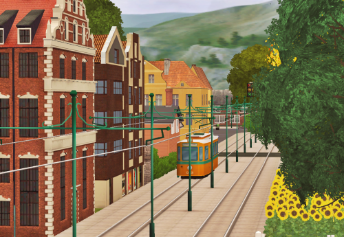 New hood: Welcome to Misty Mountains Town. I’m literally in love with the trolley railways, they mak