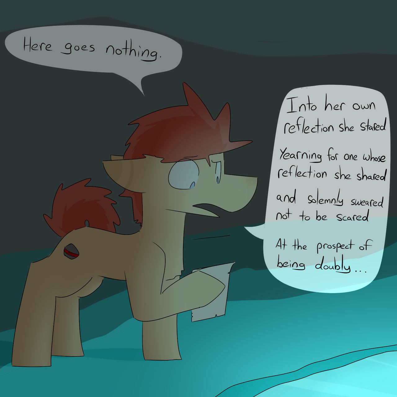 input-command: hollow-shades:  Breaking a Mirror Pond has gotta be very bad luck. 