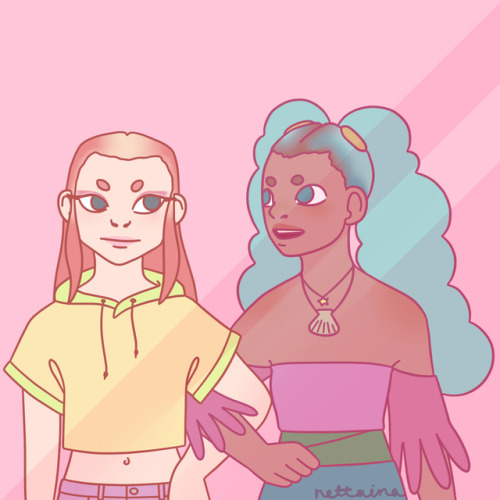 nettaina: Human! Plaxum and Florona  a very overdue pinch hit for @spibat (for @vldlunarladies)!!A