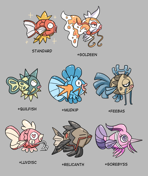 fluffycutecats:Pokemon Variation Magikarp.  I wanted to do the most pathetic pokemon for this, 