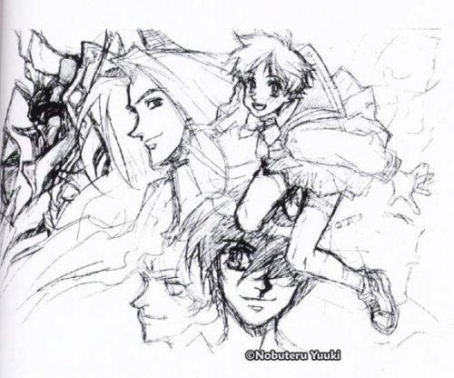 animenostalgia:Character design & production art for The Vision of Escaflowne (1996) by Nobute