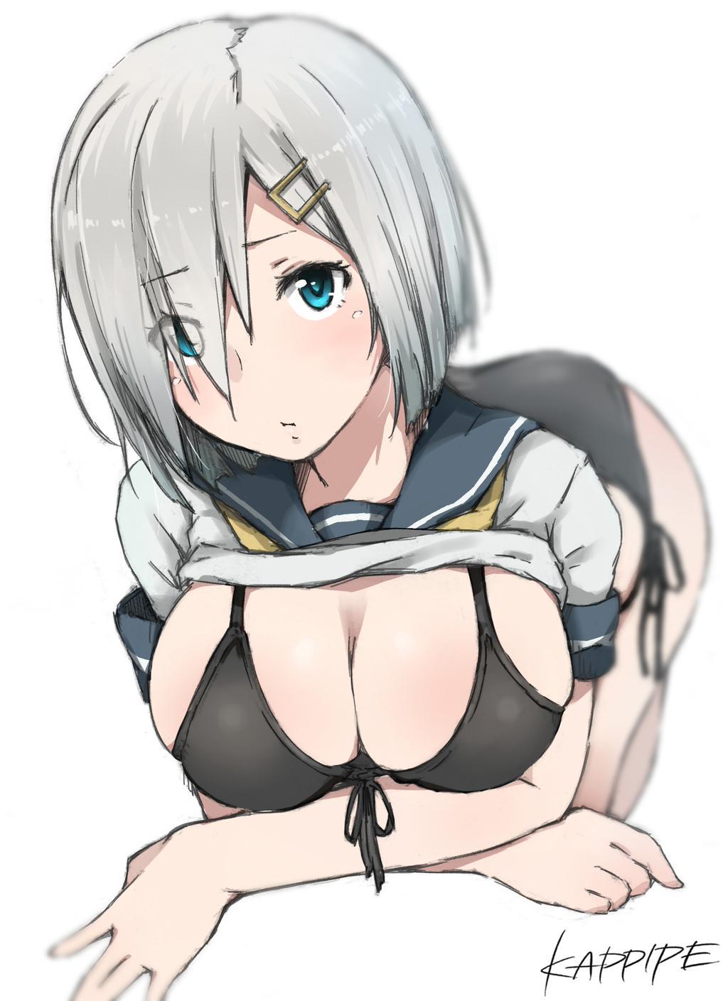 fileth-fileth:  かっぴぺさんはTwitterを使っています: わしもたくし上げ黒ビキニ浜風とやらを描いてみたぞい
