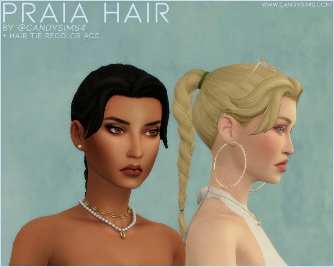 Lana CC Finds: Sims 4 Long Blue Hair - wide 9