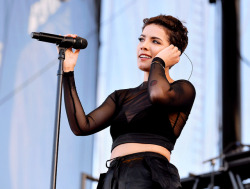 music-daily:Halsey performs onstage at the