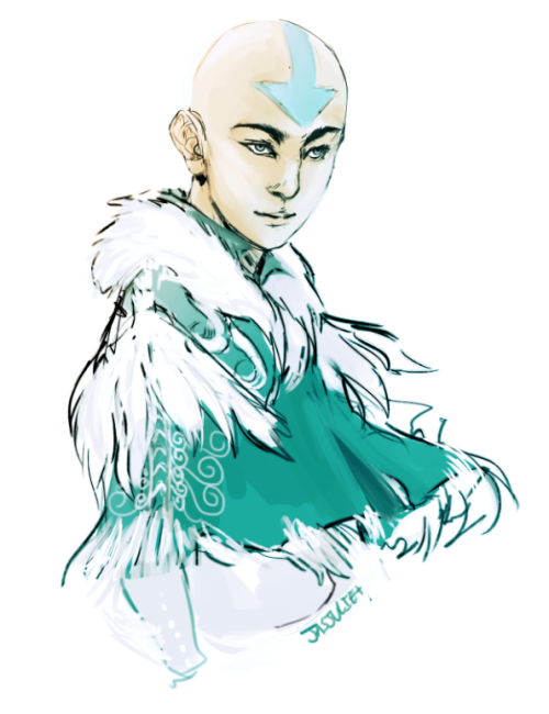 cardboardseagulls: jasjuliet: A young Tenzin in some Water Tribe garb, and an even younger Tenzin. @