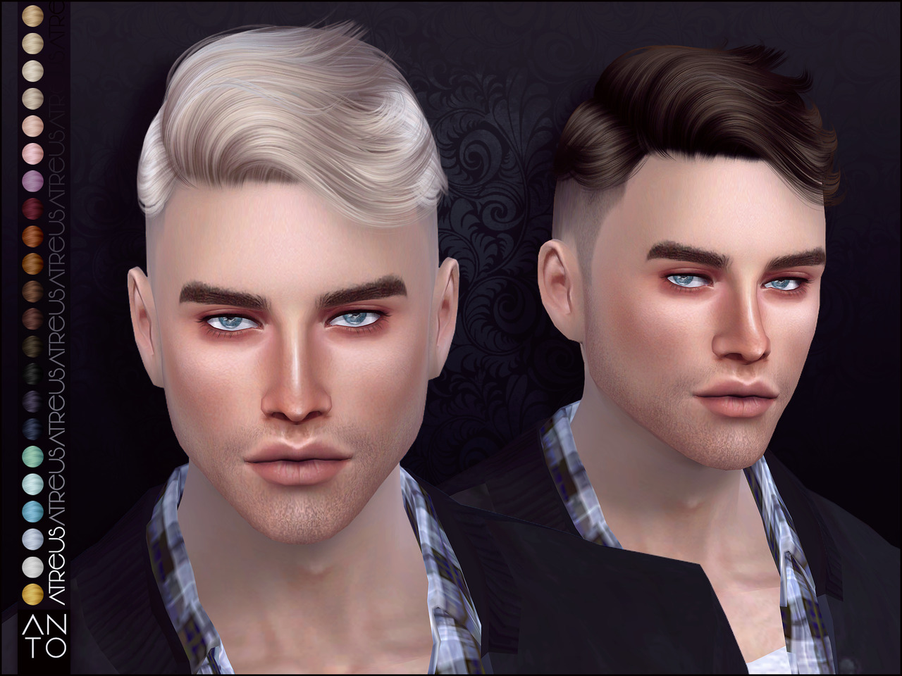 Пак мужских причесок. Прически male Anto SIMS 4. The SIMS 4 Хэир. Симс 4 парни. SIMS 4 male прическа.