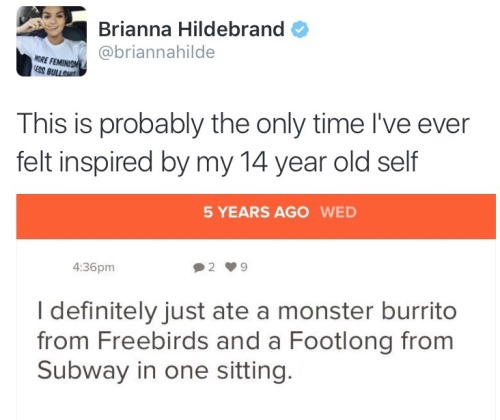 thefingerfuckingfemalefury: negasonicnoodle: Brianna Hildebrand’s Twitter is the best thing ev