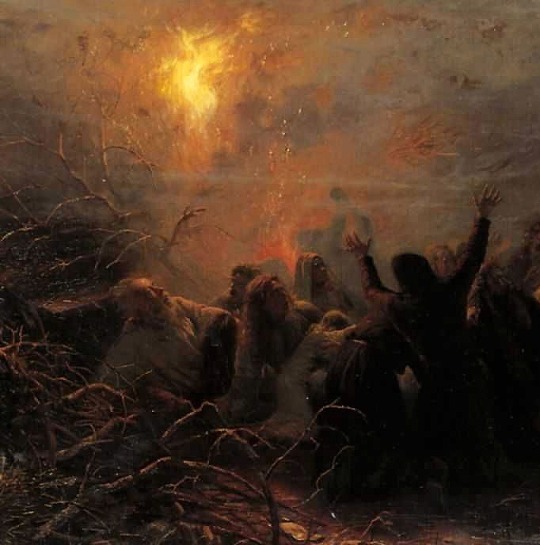 Self-immolation of Old Believers (ca.1882-1884) by Grigoriy Myasoyedov