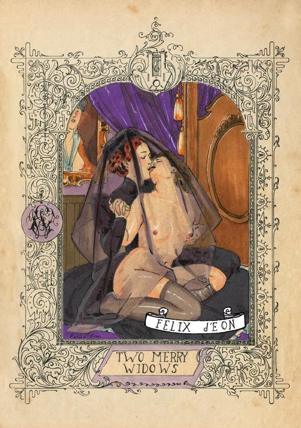 felixdeon:  Two widows enjoy their new independence.https://www.etsy.com/listing/193087157/two-merry-widows-a-lesbian-gay-women-art?ga_search_query=two%2Bmerry%2Bwidows&amp;ref=shop_items_search_1&amp;crt=1