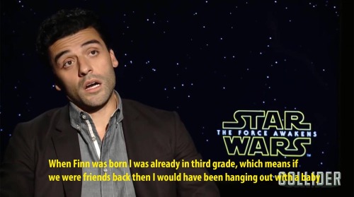 boyfriendpoe:because everyone keeps talking about poe / finn’s age difference