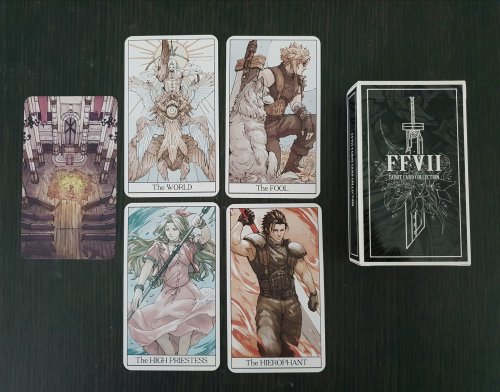 So, the FFVII full tarot deck sold out twice before I had a chance to advertise, but they’ll hopeful