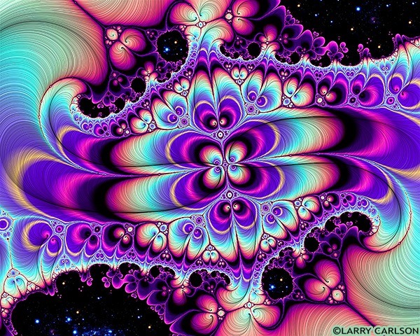 larrycarlson: Magnificent Mind-Melting Mathematical Art!  Purple Magic Fractal  by