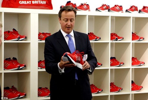 David Cameron sets out to purchase some &lsquo;trendy sneakers&rsquo; in a last attempt to w