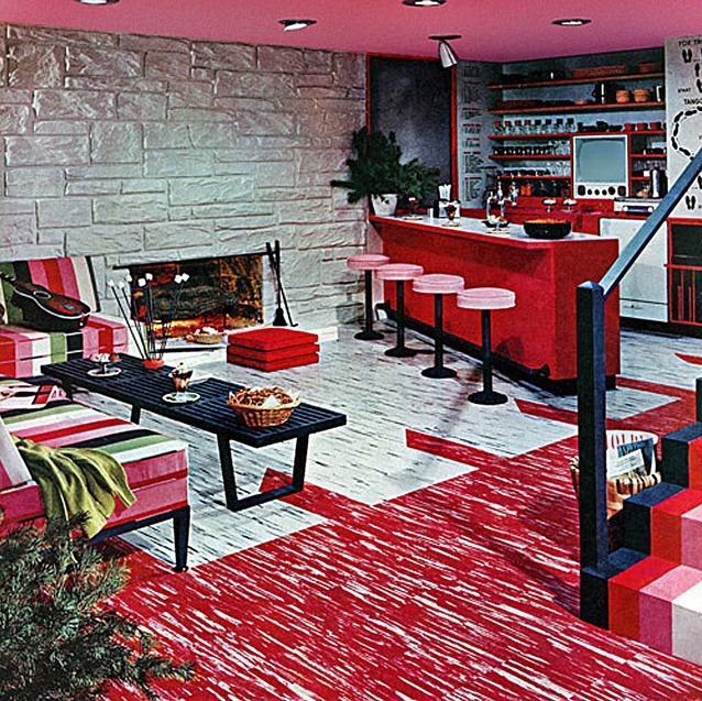 vintageandretrointeriors:  1956 basement 