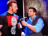 peteyjustsayin:  Spear to sheamus #spear #wwe (Taken with Cinemagram)  Dame that had to hurt…how come Roman always spears Sheamus!?