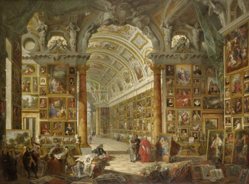 The Collection of Cardinal Silvio Valenti Gonzaga, by Giovanni Paolo Pannini, Wadsworth Atheneum, Ha