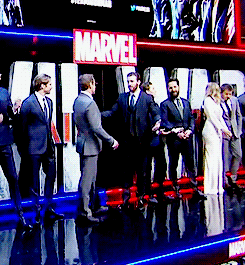 dailychrisevans:Chris Evans and Robert Downey Jr.at the ‘Captain America: Civil War’ European premie