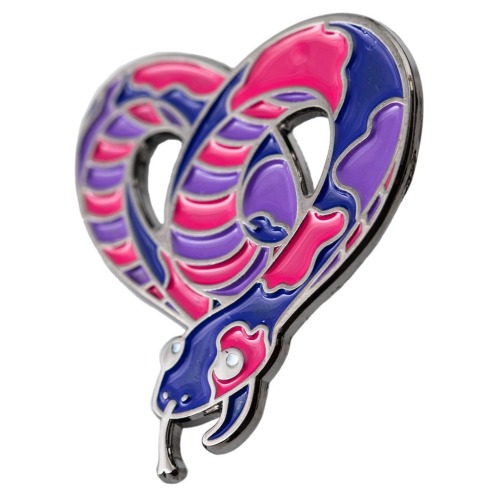 sosuperawesome:Heart-Shaped Snake Pride PinsHokum And Snark on Etsy