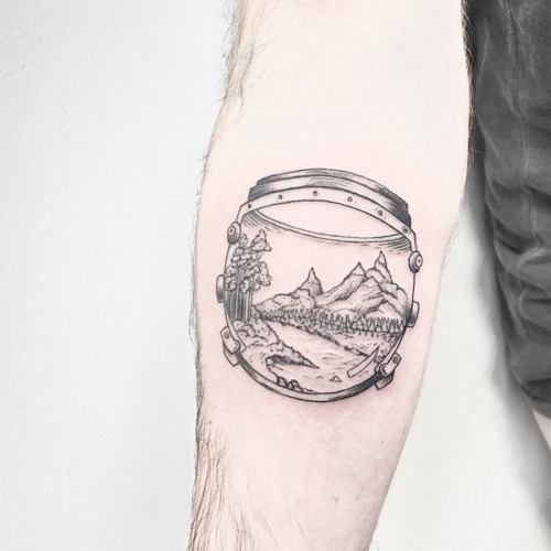 wordsnquotes:culturenlifestyle:Unconventional Minimalist Tattoos An illustrator and graphic designer