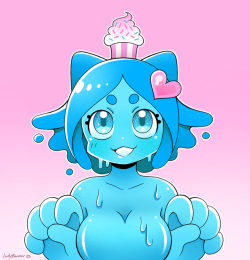 ladybeemer:  Just a random slime girl character