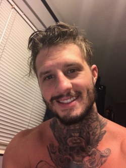 flexedsex:  brobuddies69:  onefitswimmer:  brosashos:  my bro is known around the city as the “TATTED SMILY FUCKER”he gained this name cause he’s completely covered in tats, he has a constant smile (even when he fucks) and he fucks every single