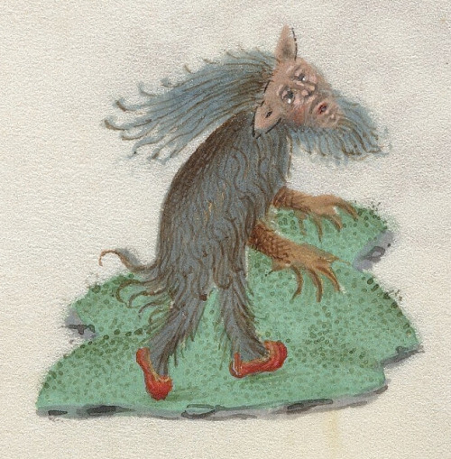 mediumaevum: Funky beasts from a Book of Hours attributed to an artist of the Ghent-Bruges school. T