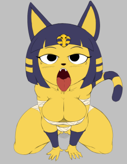 purple-yoshi-draws: Batch of Ankha commissions for Anonymous 
