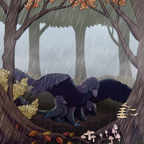 1dinodaily: 10/13/21 Microraptor &amp; Roof