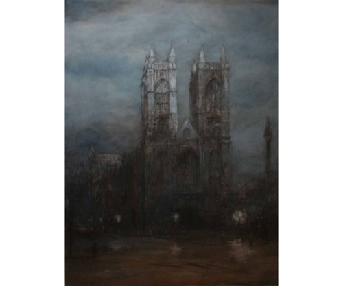 Westminster after a rainstorm , 1914Herbert John Finn (British, 1860–1942)