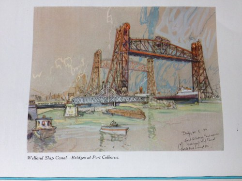 Also pictured are some pages from a booklet about the Welland Ship Canal in Canada, published in 193