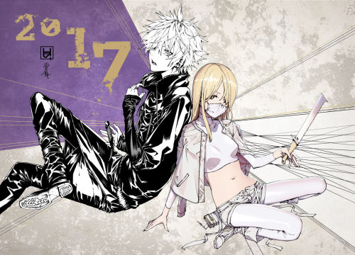 inkdam: オリジナル あけましておめでとうございます。 モロクロもカラーもスタイリッシュに描いていきたい抱負 