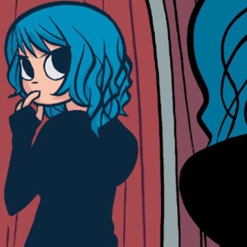 coffee-and-tea-v: Ramona Flowers icons - blue hair(no need to give credit)