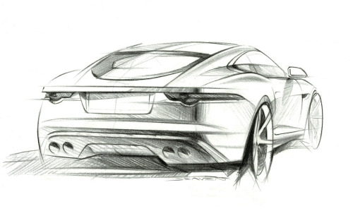 automotive-design: Jaguar F-Type Coupe 2014 Sketches (by Jaguar Design Team)