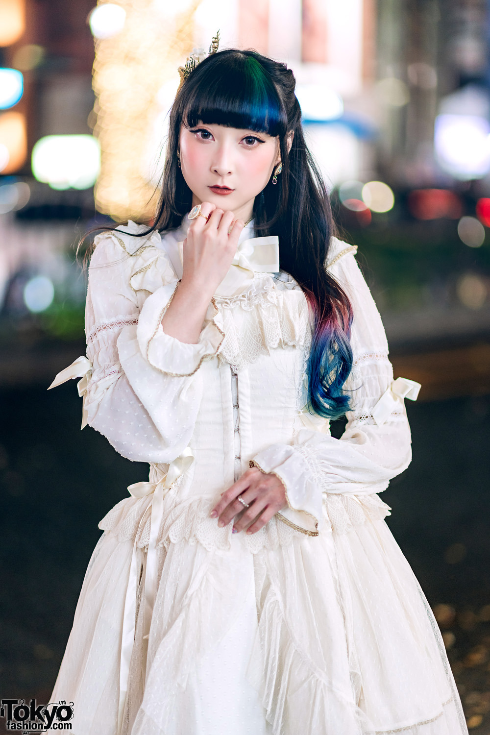 tokyo-fashion:Tokyo-based fashion model RinRin Doll on the street in Harajuku wearing