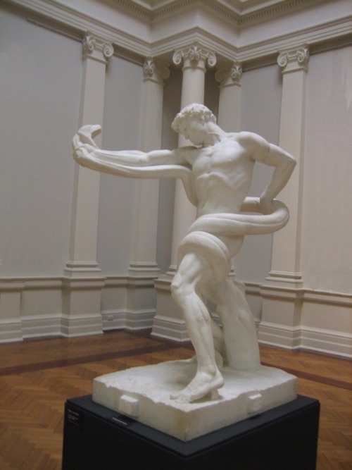 byfreedom:Frederic Leighton, An athlete Wrestling with a Python