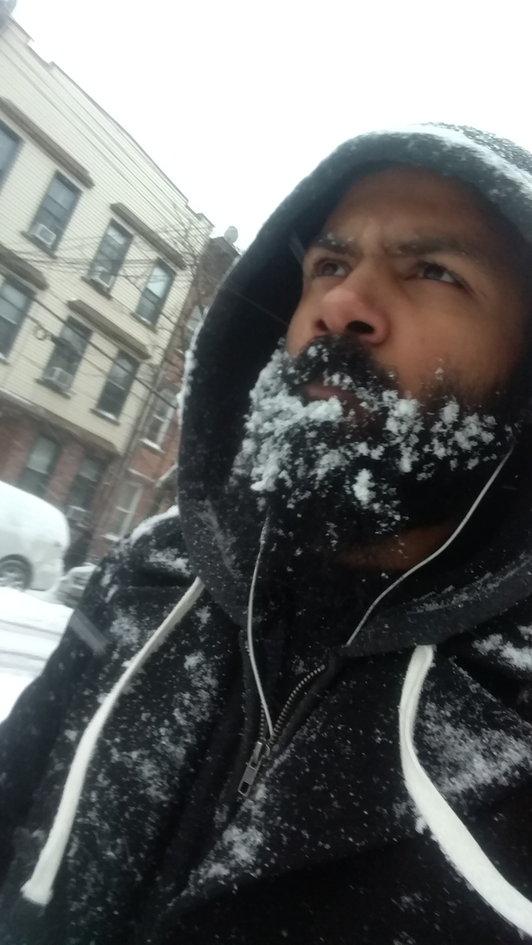 thewolfatethesheep:  Enjoy some casual frosty beard from this past snowfall in NYC..